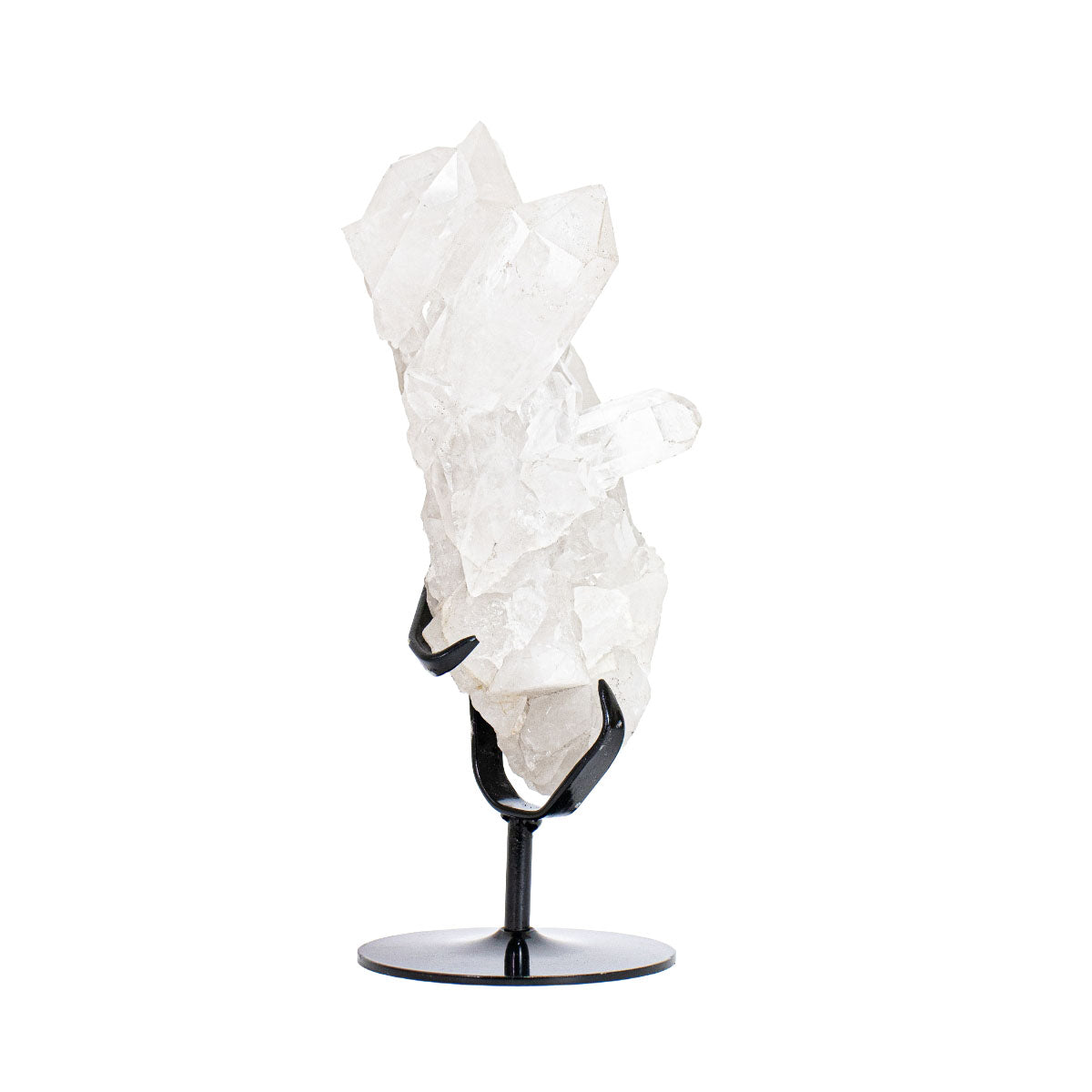 Drusa de Cristal de Quartzo Lemuriano na Base Metal 2,333 kg