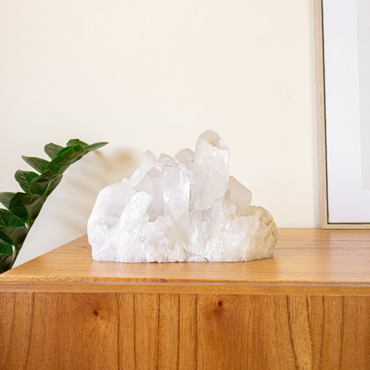 Drusa de Cristal de Quartzo com Inscrições Lemuriana e Auto-Curado 6,817 kg