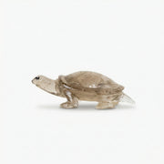 Escultura Tartaruga Esculpida em Quartzo Fumê