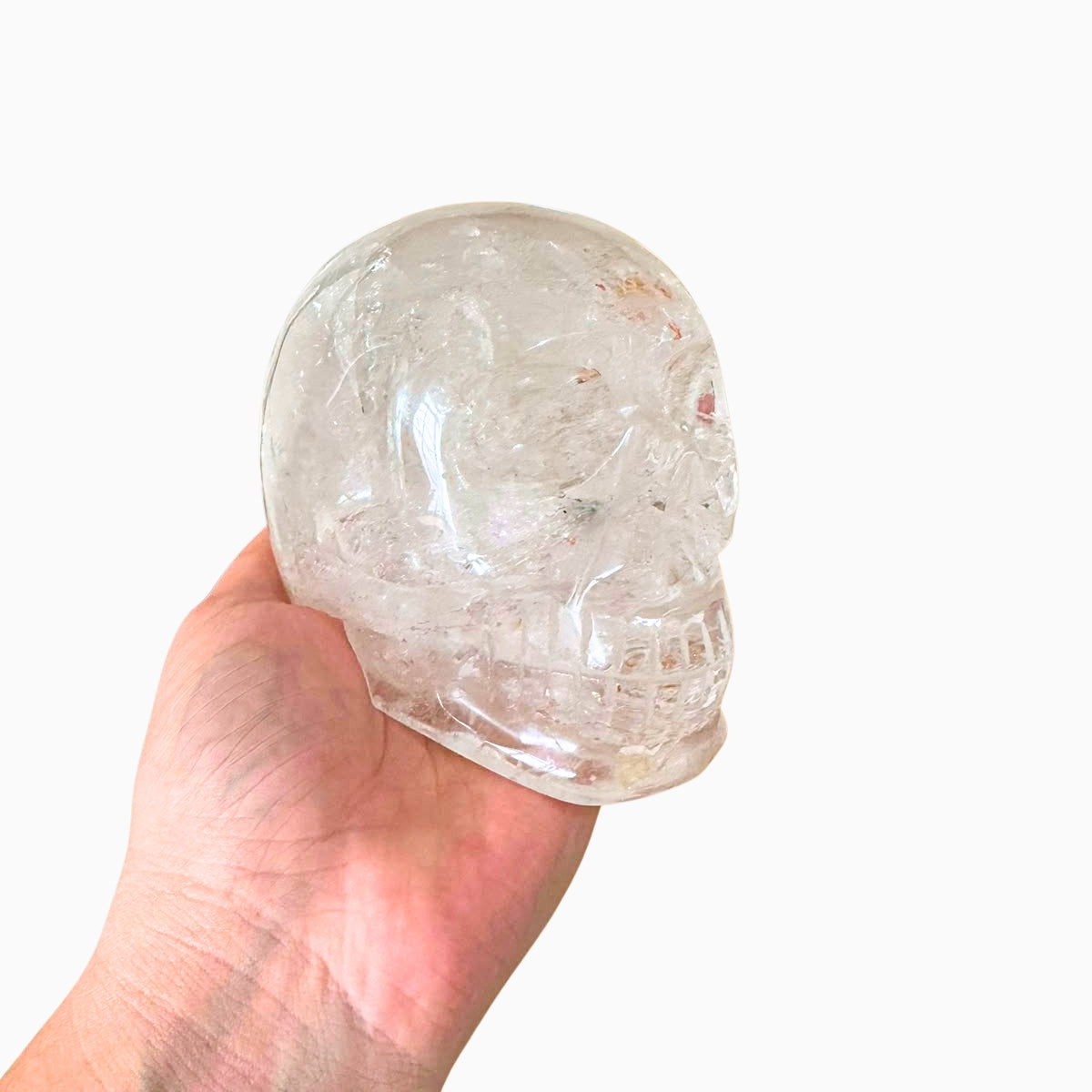 Escultura Crânio Cristal de Quartzo 1,887 kg