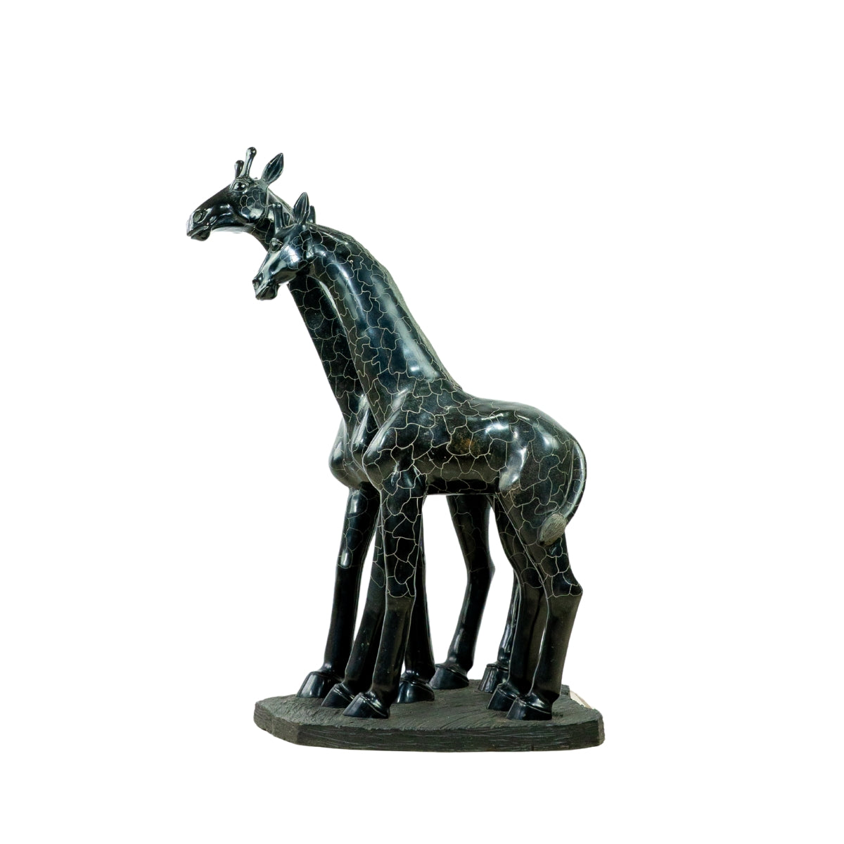 Escultura Grande de Girafas em Xisto de Esmeralda