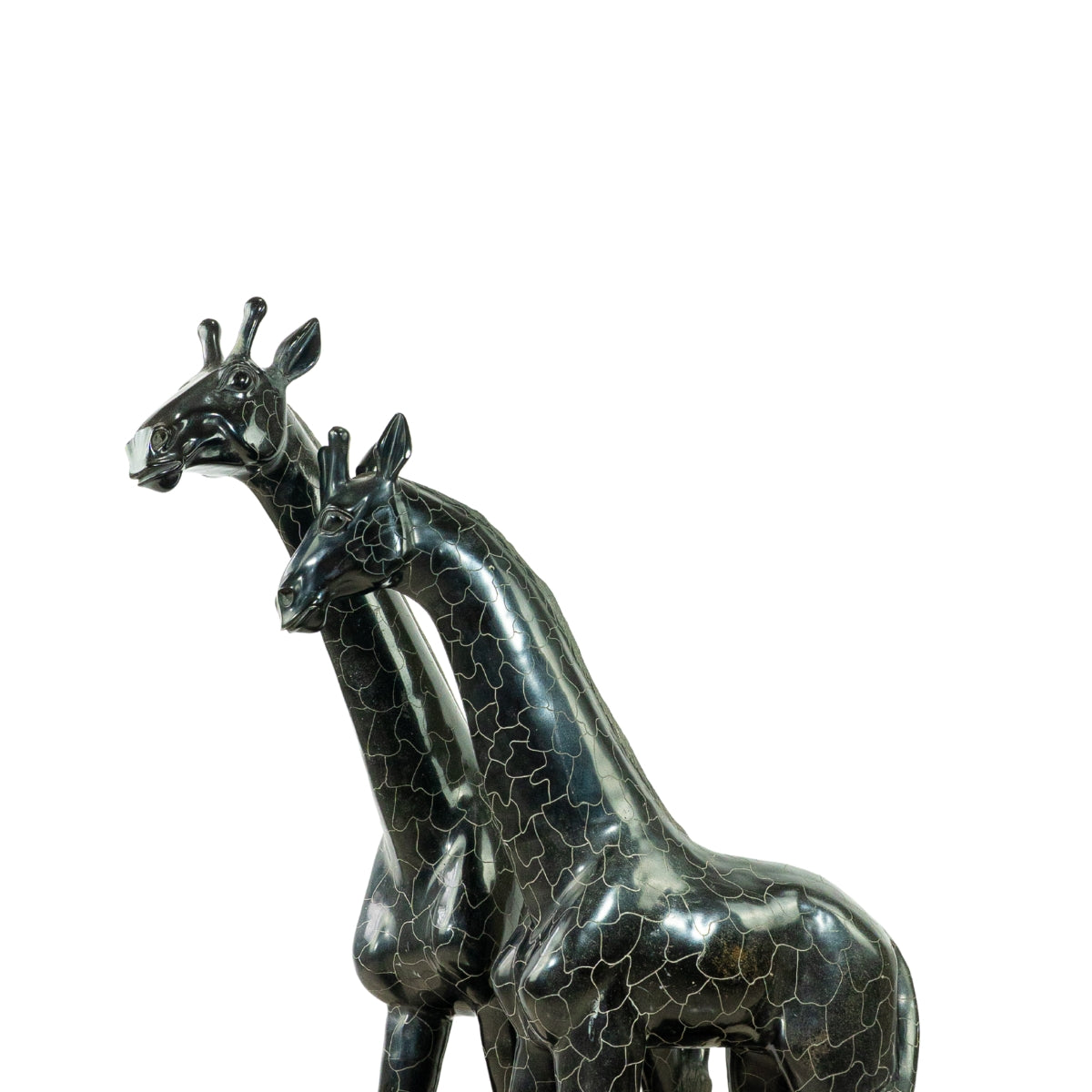 Escultura Grande de Girafas em Xisto de Esmeralda