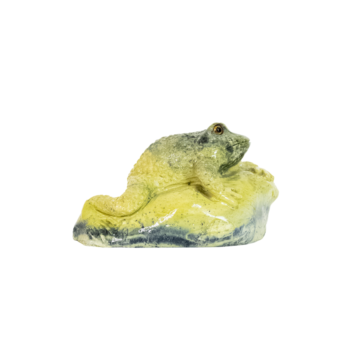 Escultura Sapo Pedra Serpentinita 1,2 kg