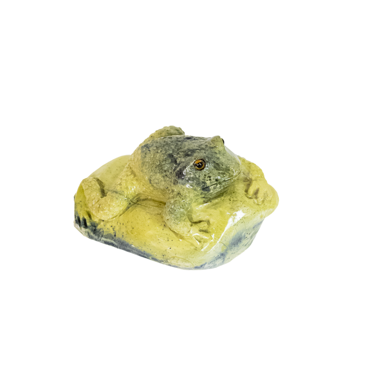 Escultura Sapo Pedra Serpentinita 1,2 kg
