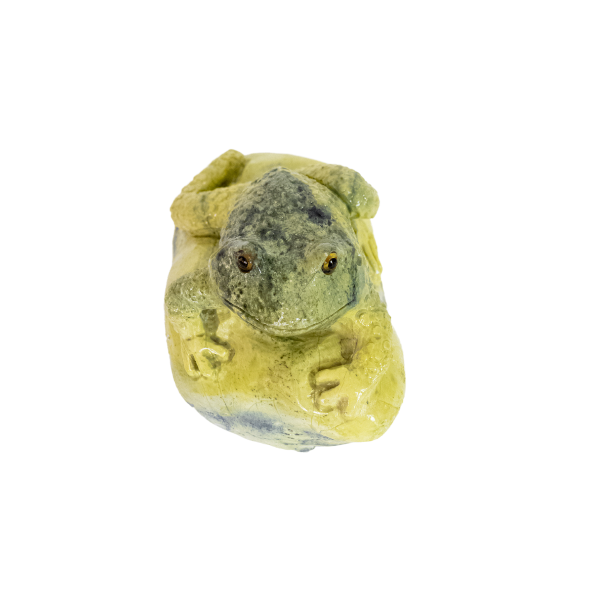 Escultura Sapo Pedra Serpentinita 1,2 kg