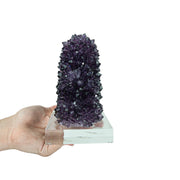 Flor Drusa de Ametista Estalactite Uruguaia Extra Base Acrílica 1,787 kg (rara)