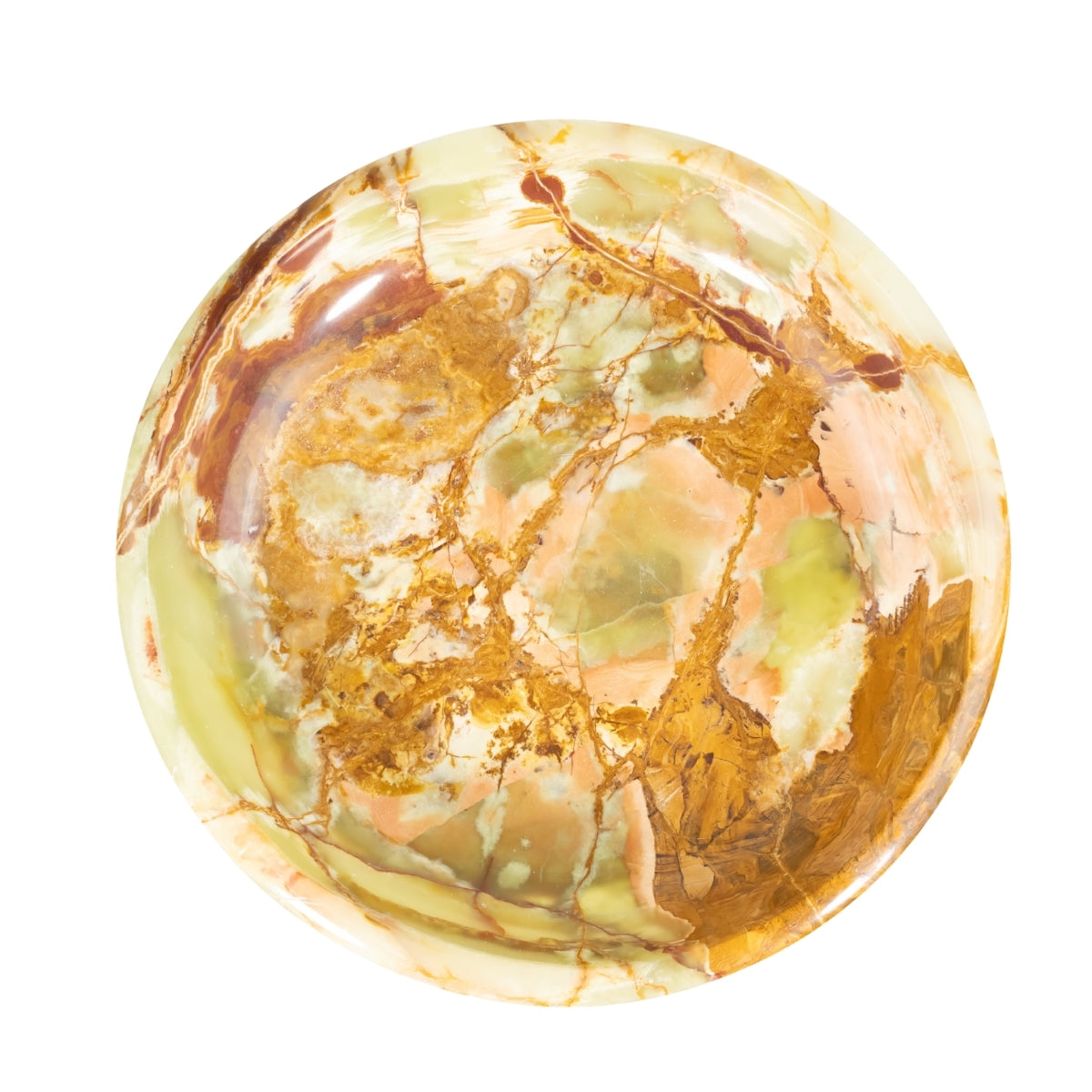 Fruteira de Ônix Verde Natural 2,924 kg