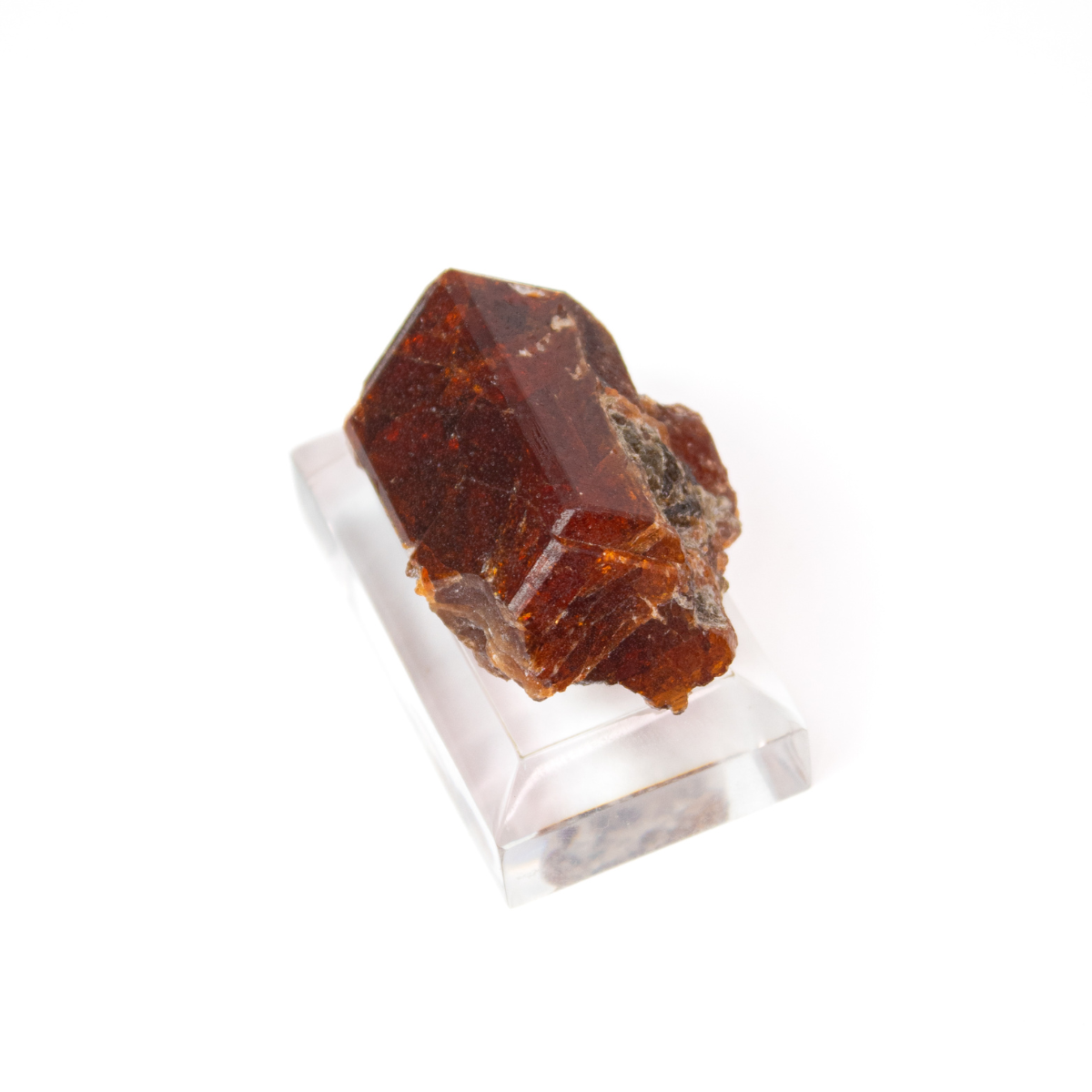 Granada Glossulária - Grossularite, Coleção na Base Acrílica