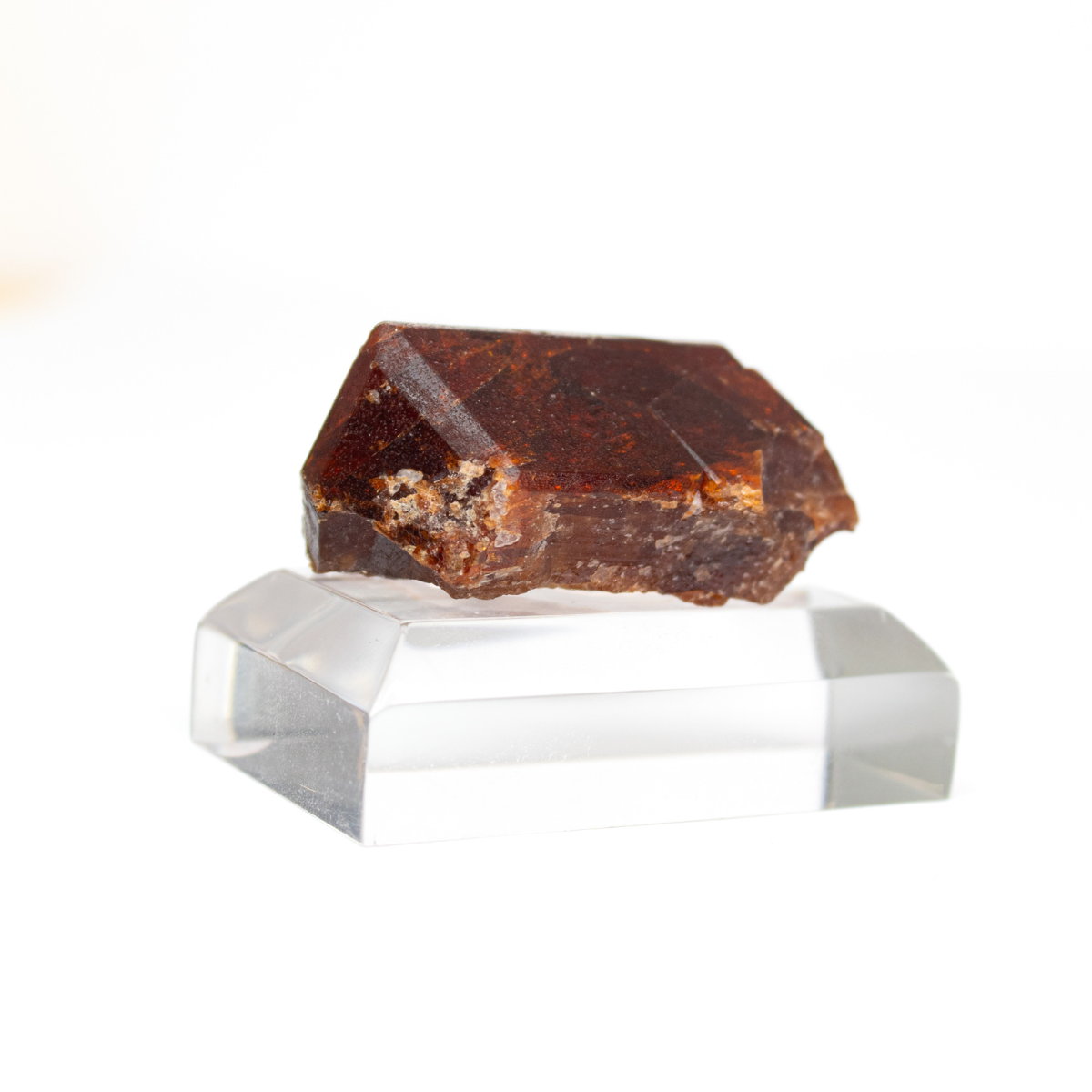 Granada Glossulária - Grossularite, Coleção na Base Acrílica
