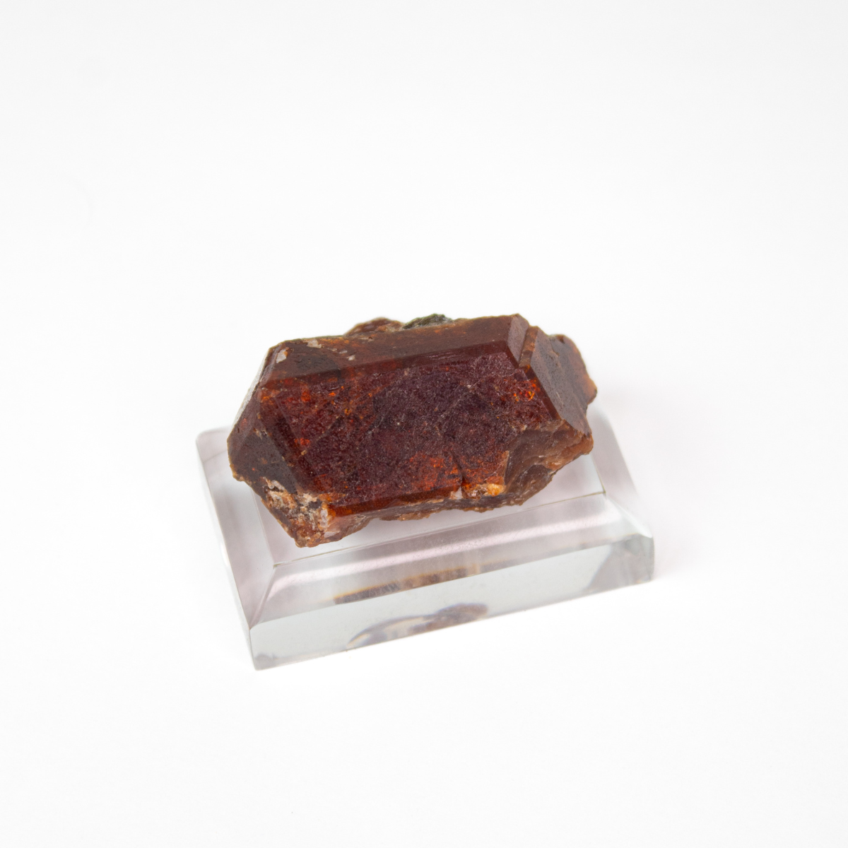 Granada Glossulária - Grossularite, Coleção na Base Acrílica