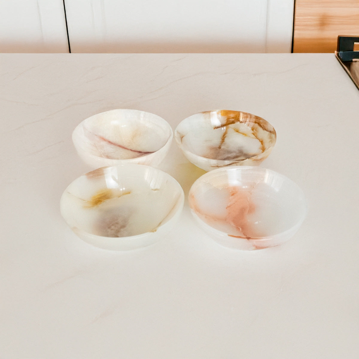 Kit 4 Bowls de Ônix Paquistanês Natural