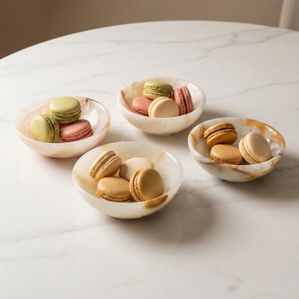 Kit 4 Bowls de Ônix Paquistanês Natural
