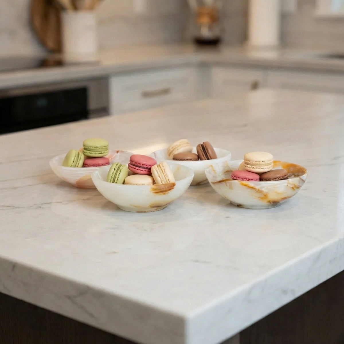 Kit 4 Bowls de Ônix Paquistanês Natural
