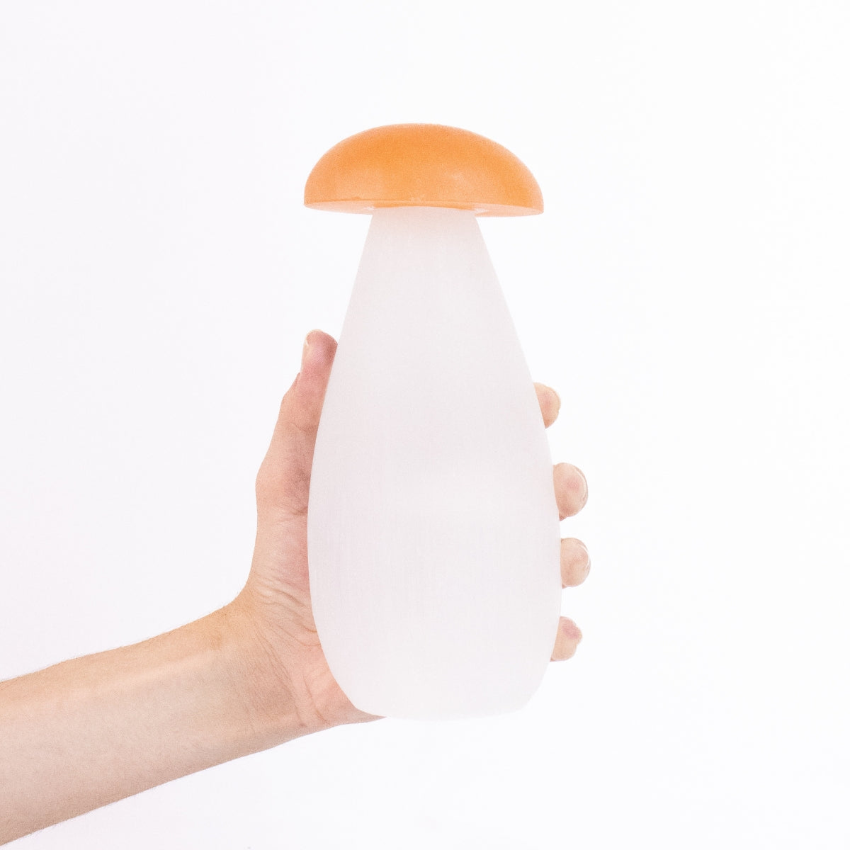 Luminaria Cogumelo Selenita Branca e Selenita Laranja 