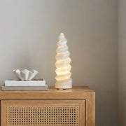 Luminária Espiral Selenita Branca Grande