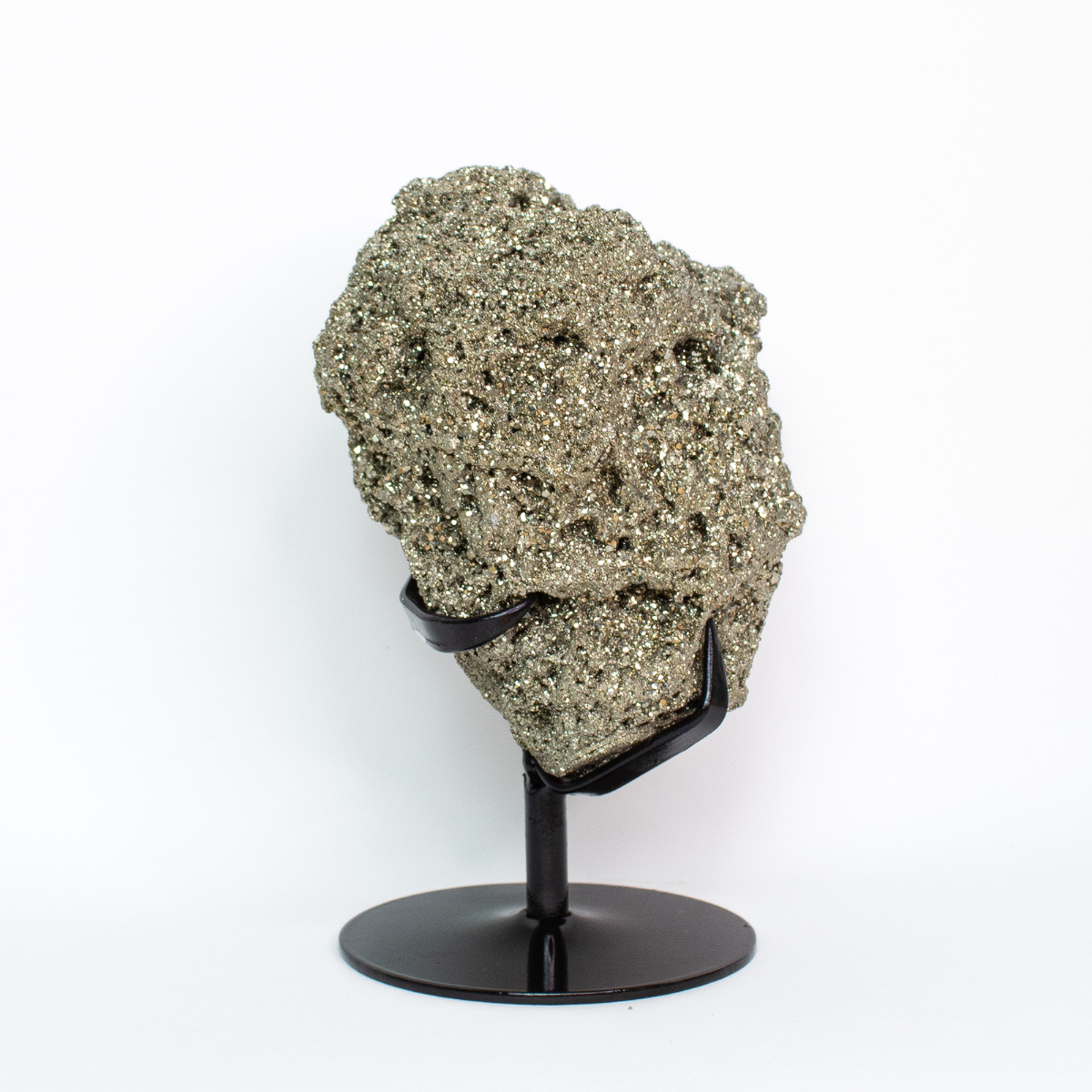 Pedra Pirita Na Base De Metal Preto 2,4 Kg