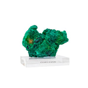 Pedra Atacamita Natural Bruta na Base Acrílica - Formação Rara ( Coleção ) 547 gramas