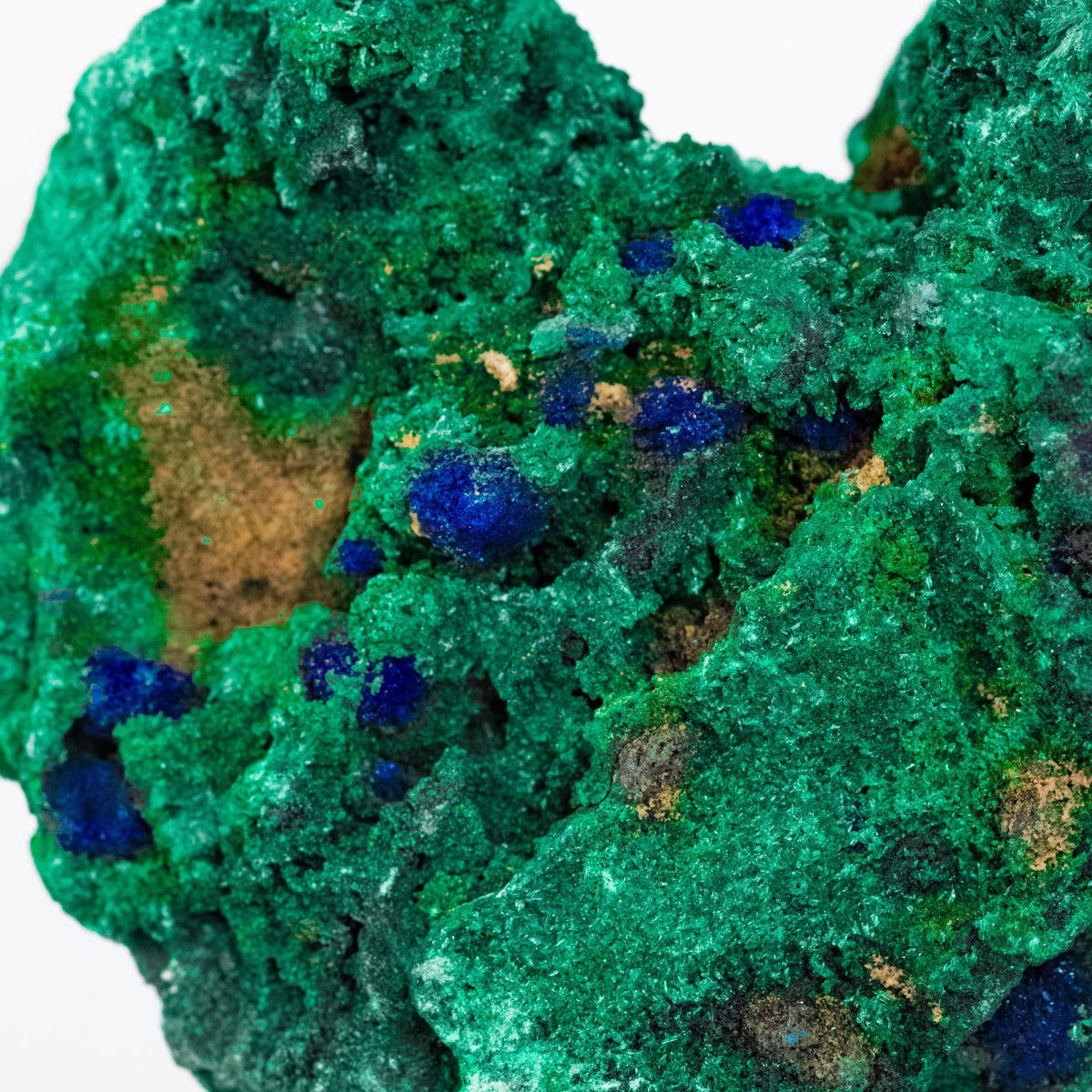 Pedra Atacamita Natural Bruta na Base Acrílica - Formação Rara ( Coleção ) 547 gramas
