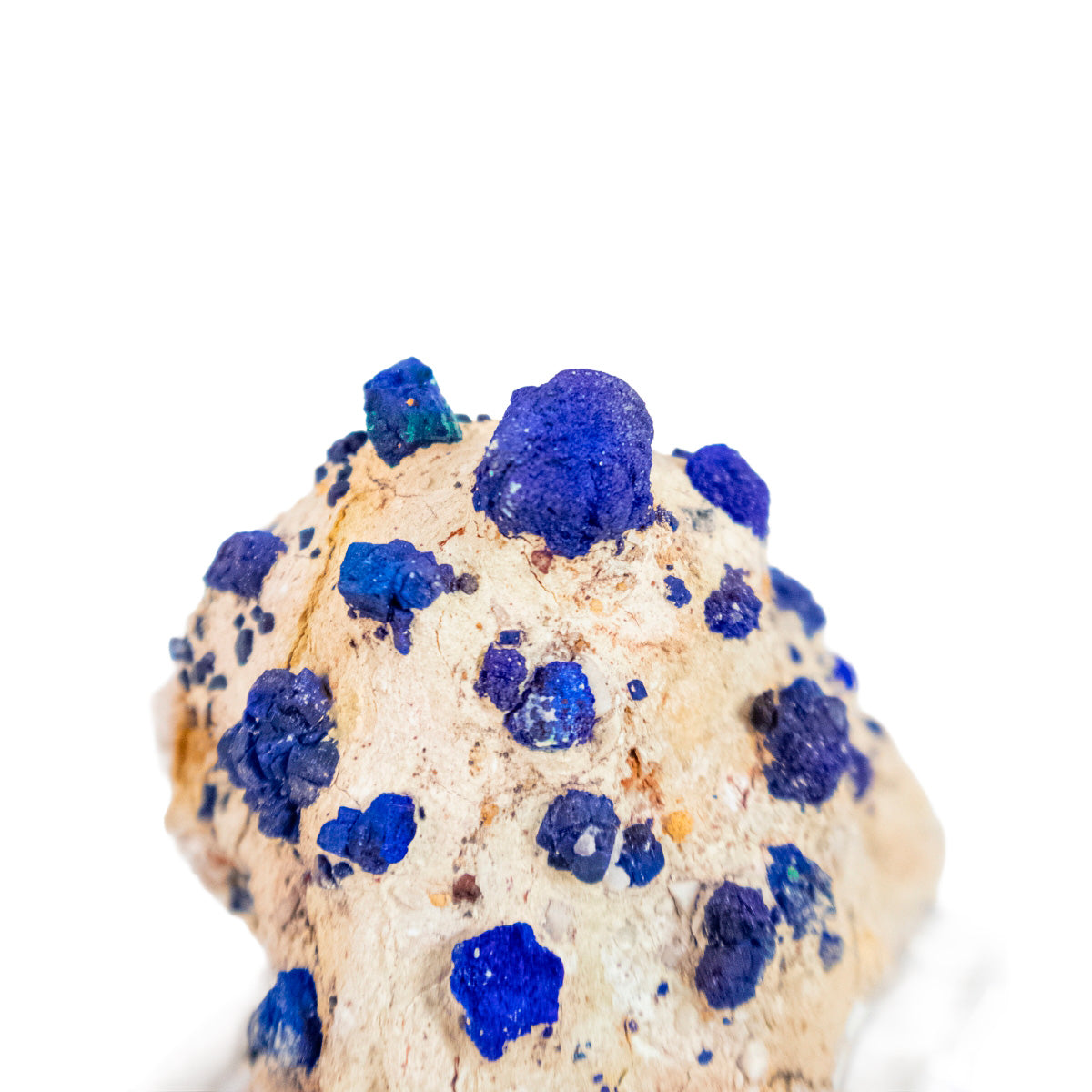 Pedra Azurita Extra na Matriz ( Importada ) na Base Acrílica 264 gramas