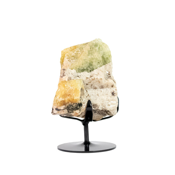 Pedra Berilo Heliodoro Bruto na Matriz - Base Metal Preto 2,785 kg