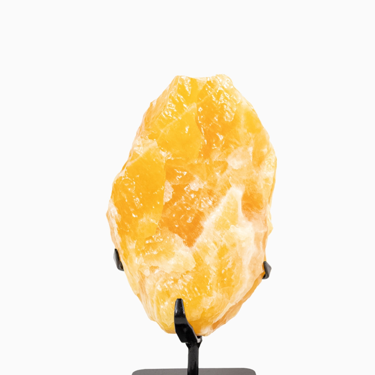 Pedra Calcita Mel na Base Metal Preto 3,088 kg