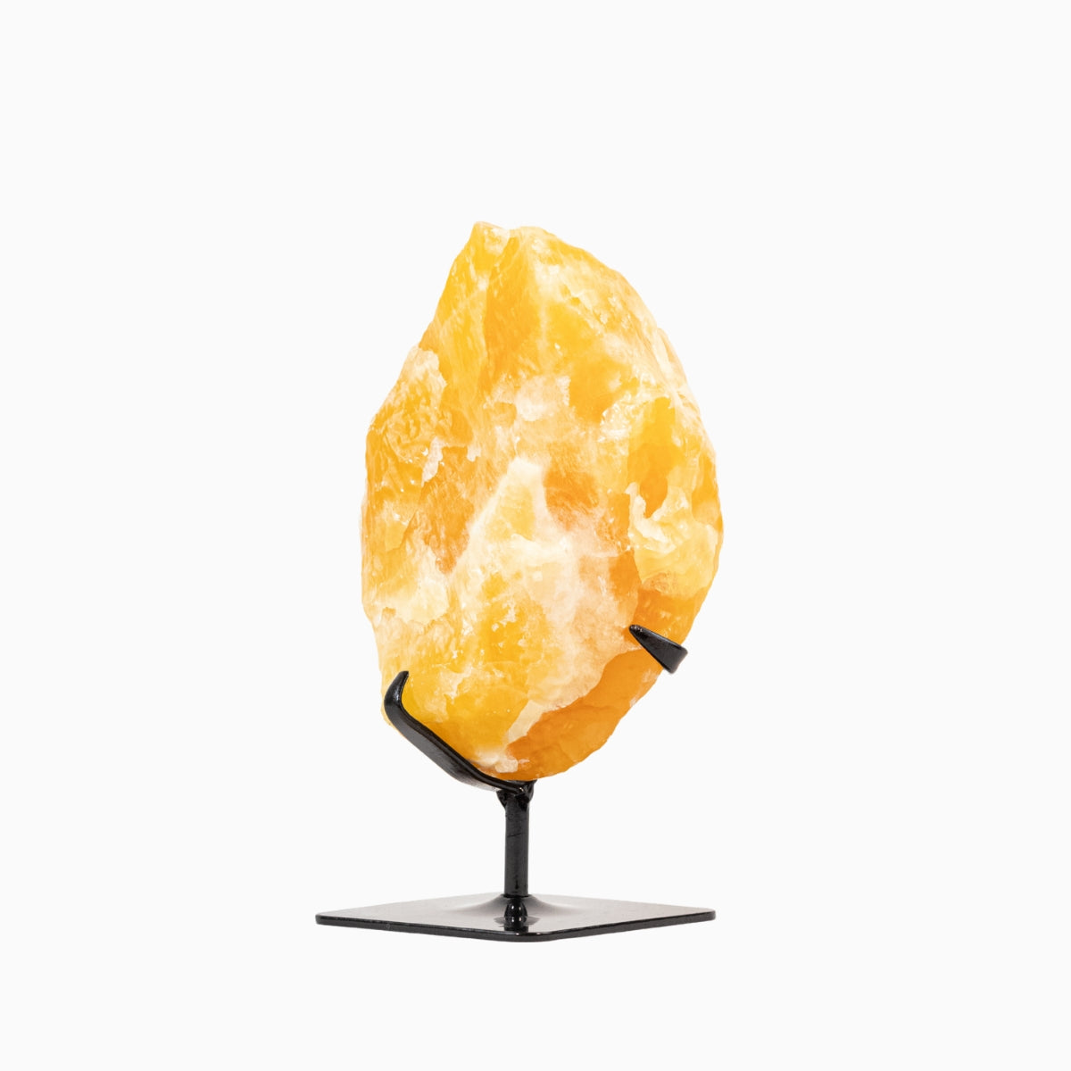 Pedra Calcita Mel na Base Metal Preto 3,088 kg