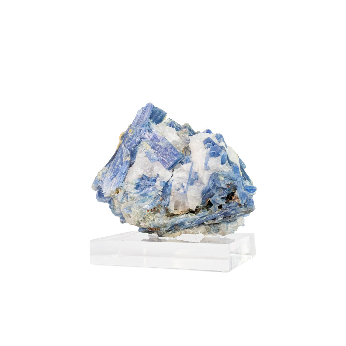 Pedra Cianita Azul Bruta na Base Acrílica 1,265 kg