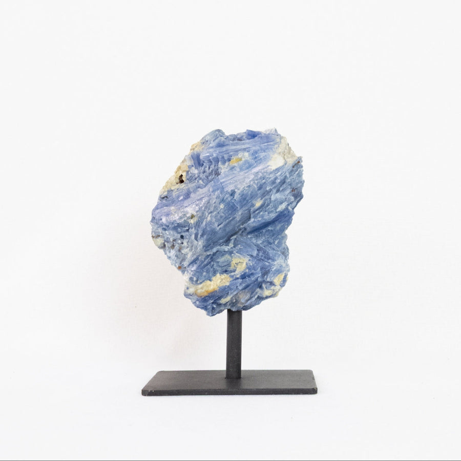 Pedra Cianita Azul Extra Na Base Metal Preto 1,140 kg