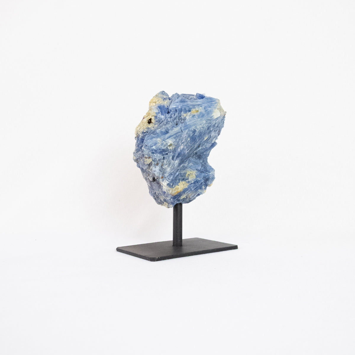 Pedra Cianita Azul Extra Na Base Metal Preto 1,140 kg
