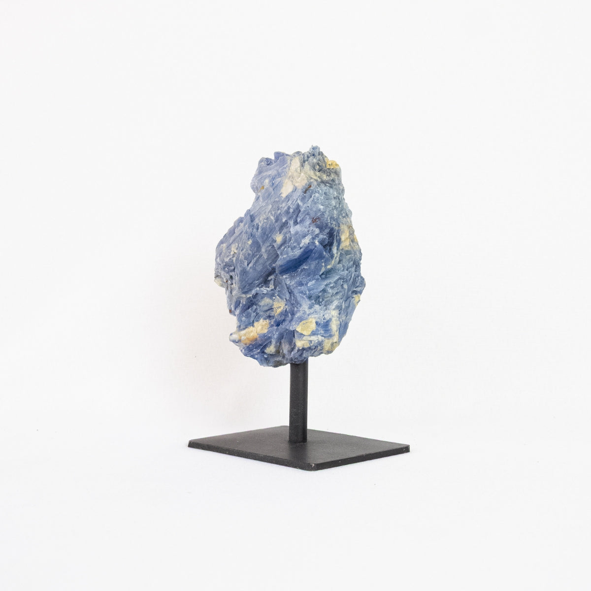 Pedra Cianita Azul Extra Na Base Metal Preto 1,140 kg