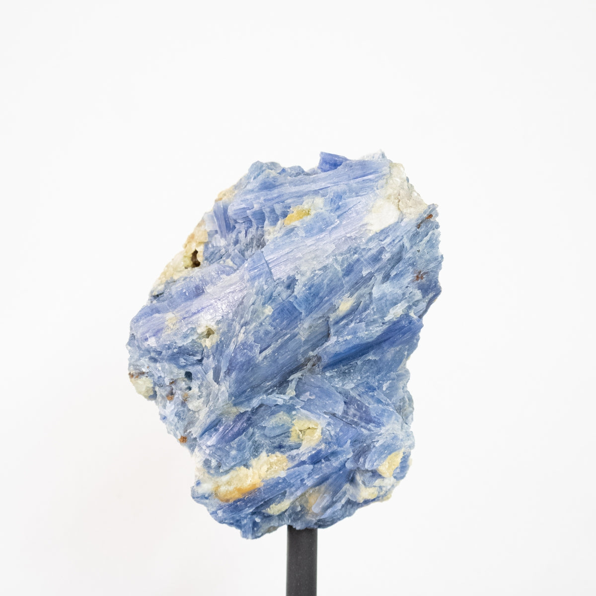 Pedra Cianita Azul Extra Na Base Metal Preto 1,140 kg