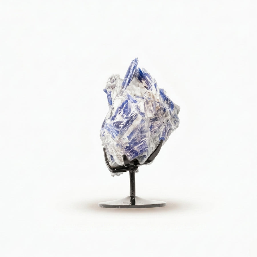 Pedra Cianita Azul Extra Na Base Metal Preto 2,093 kg