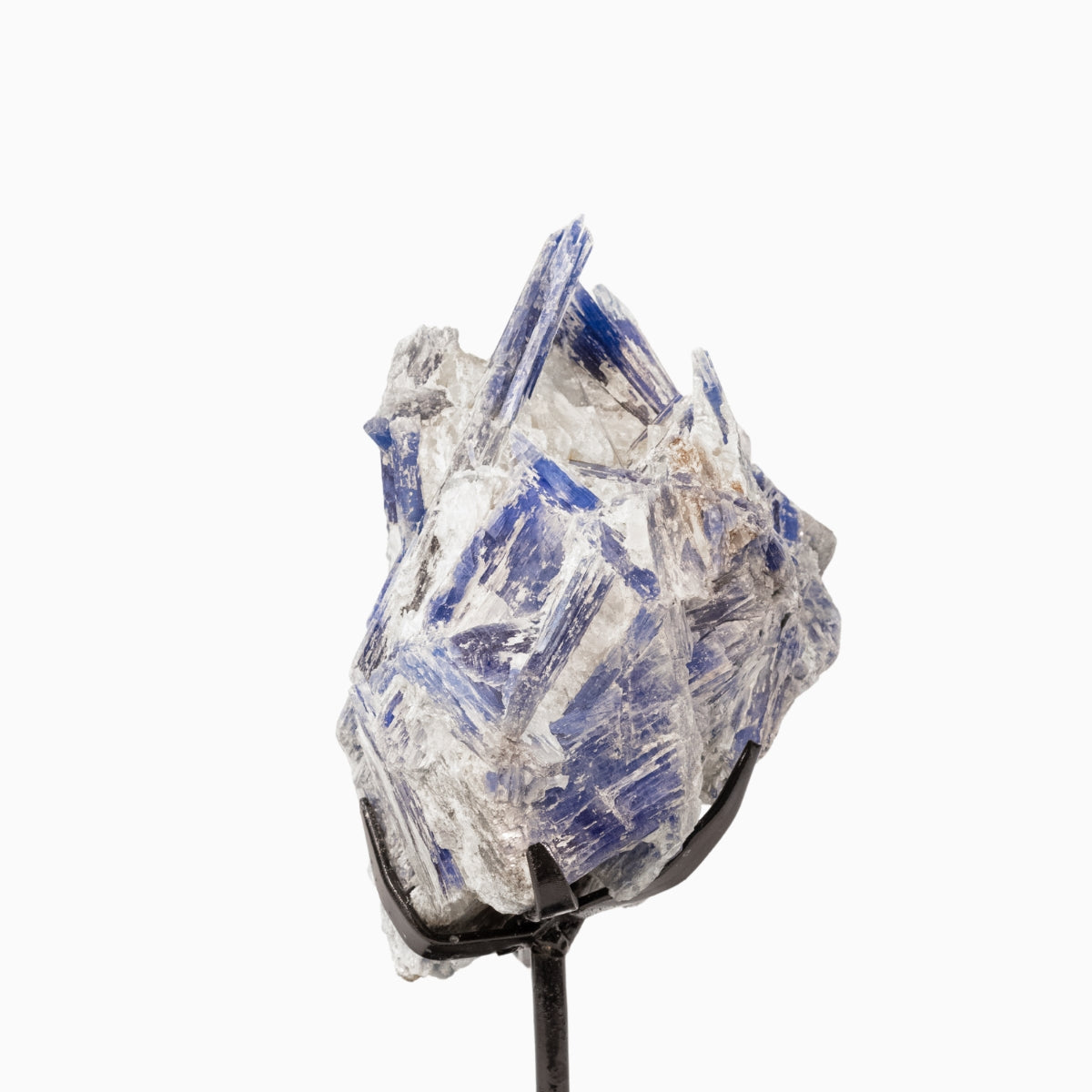 Pedra Cianita Azul Extra Na Base Metal Preto 2,093 kg