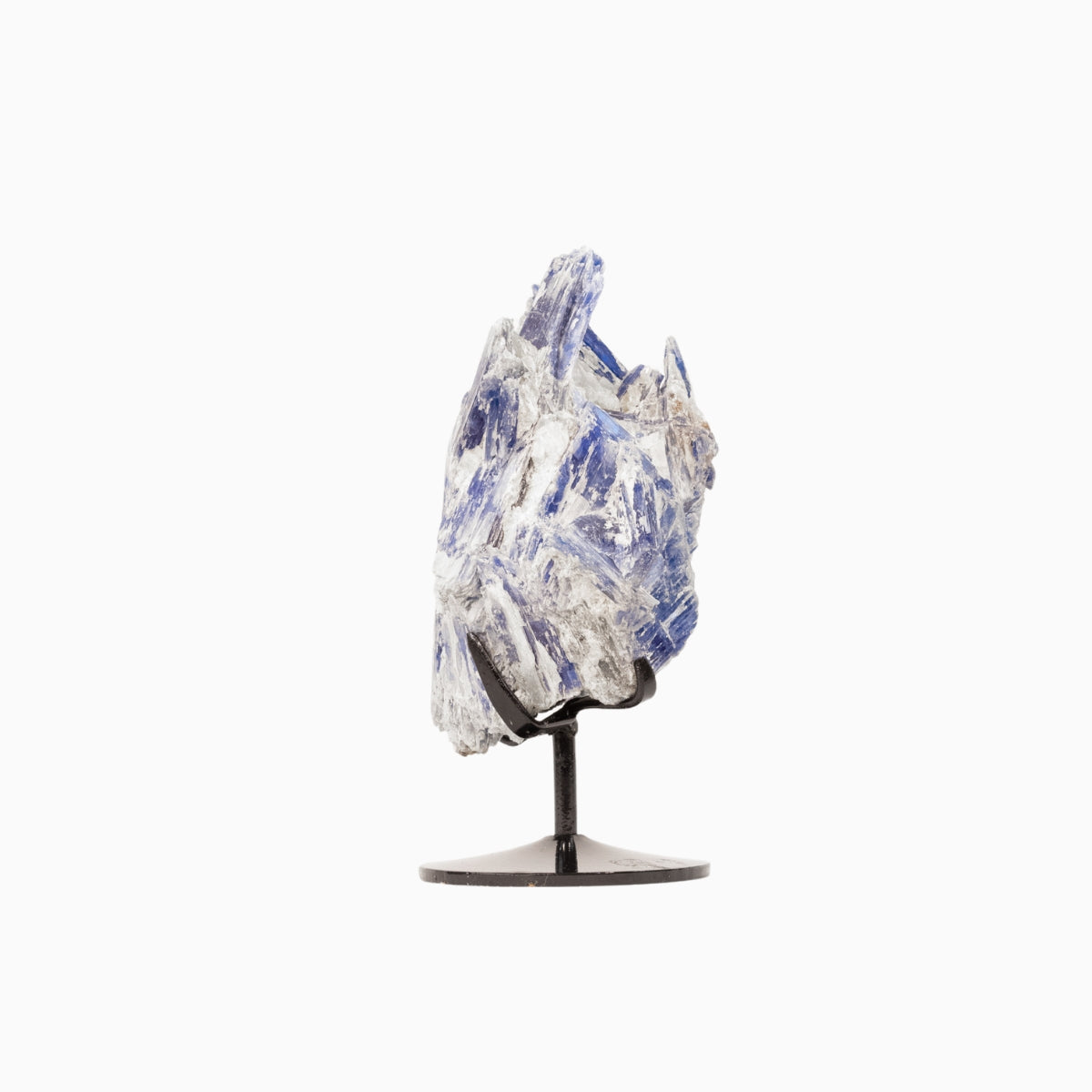 Pedra Cianita Azul Extra Na Base Metal Preto 2,093 kg
