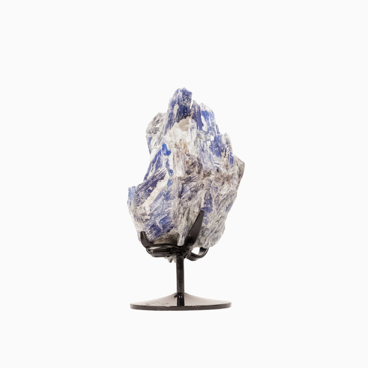 Pedra Cianita Azul Extra Na Base Metal Preto 2,093 kg