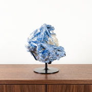 Pedra Cianita Azul Extra Na Base Metal Preto 3,094 kg
