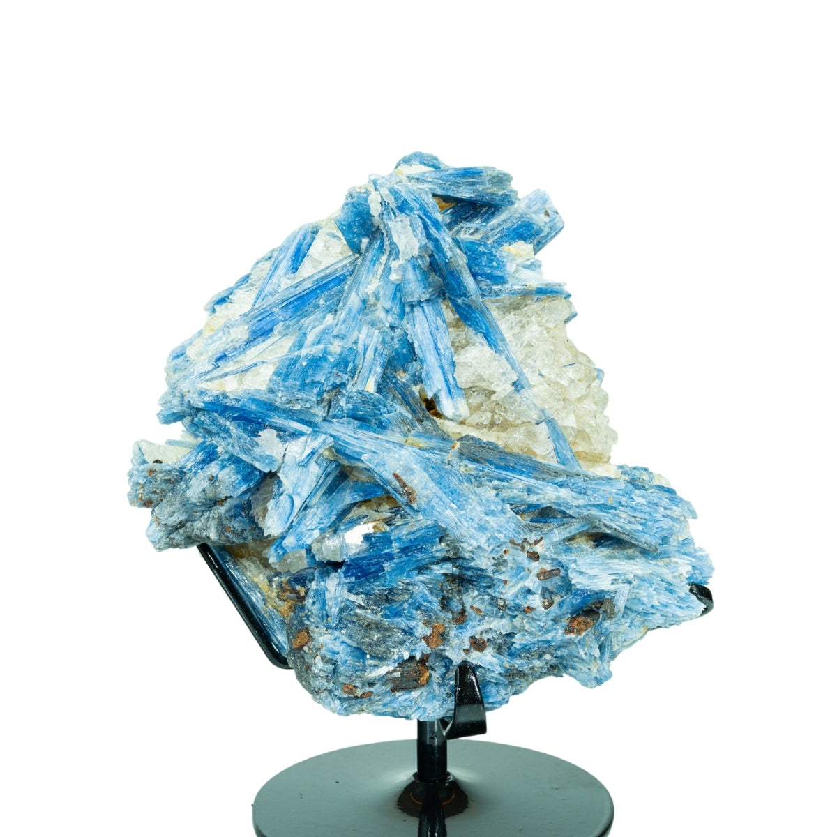 Pedra Cianita Azul Extra Na Base Metal Preto 3,094 kg