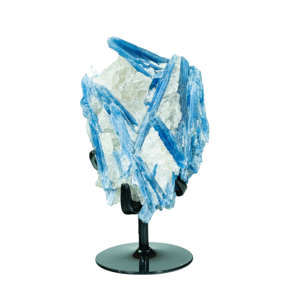Pedra Cianita Azul Extra Na Base Metal Preto 520 gramas