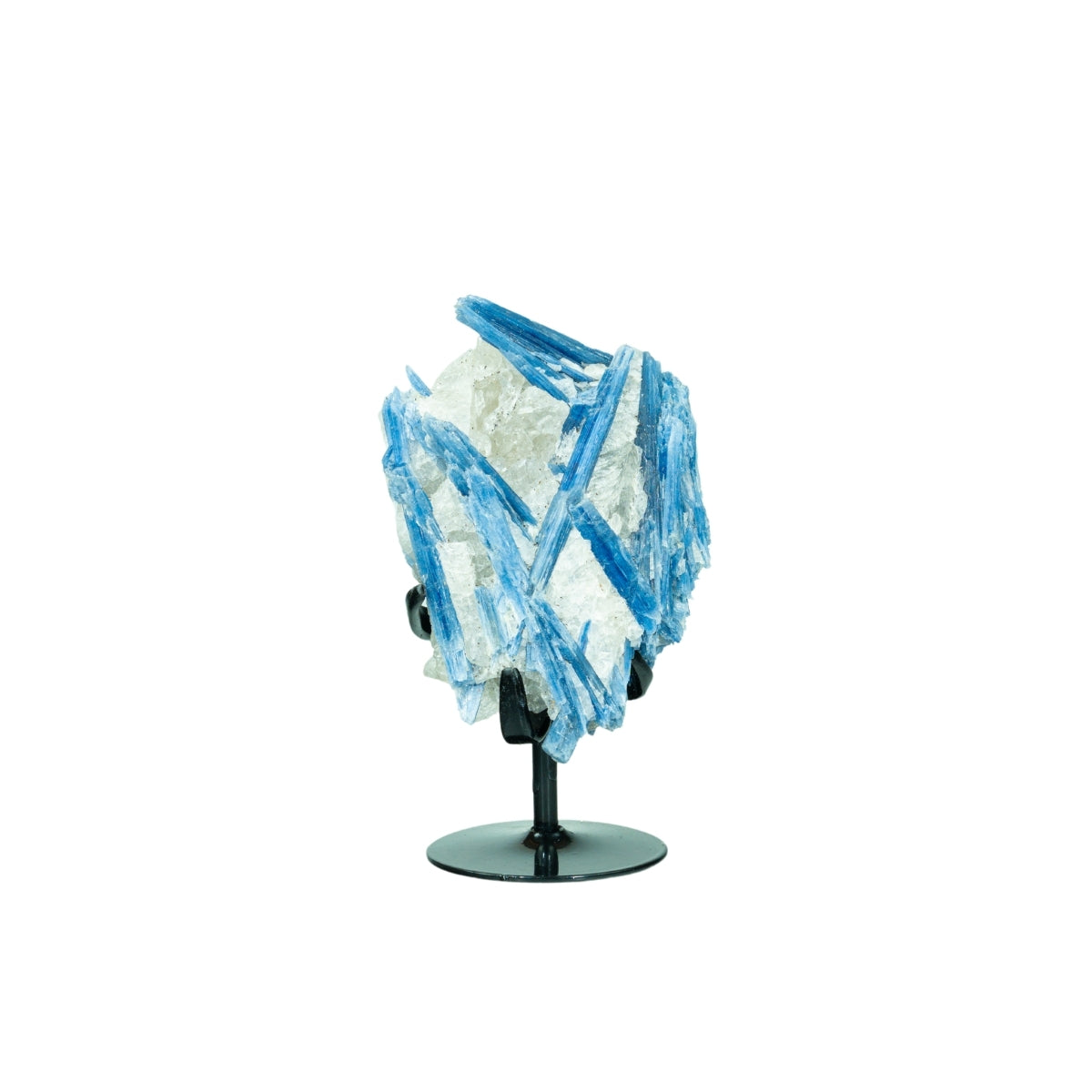 Pedra Cianita Azul Extra Na Base Metal Preto 520 gramas