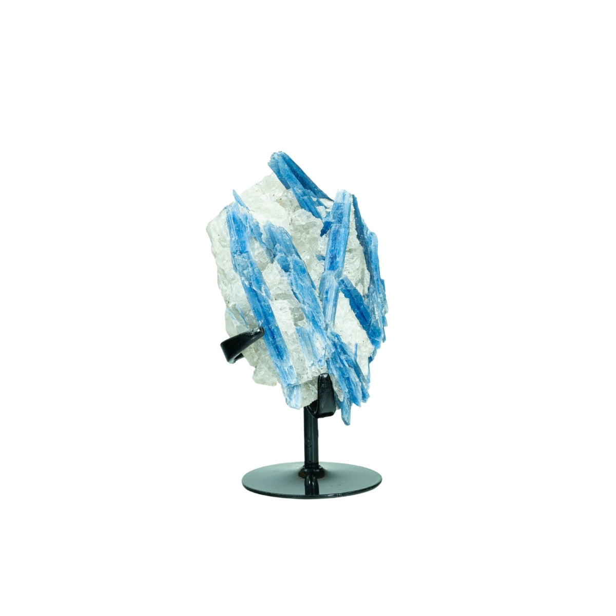 Pedra Cianita Azul Extra Na Base Metal Preto 520 gramas