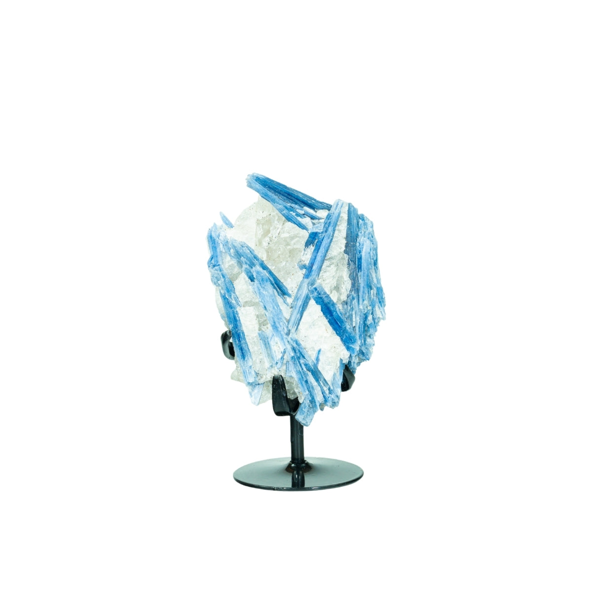 Pedra Cianita Azul Extra Na Base Metal Preto 520 gramas