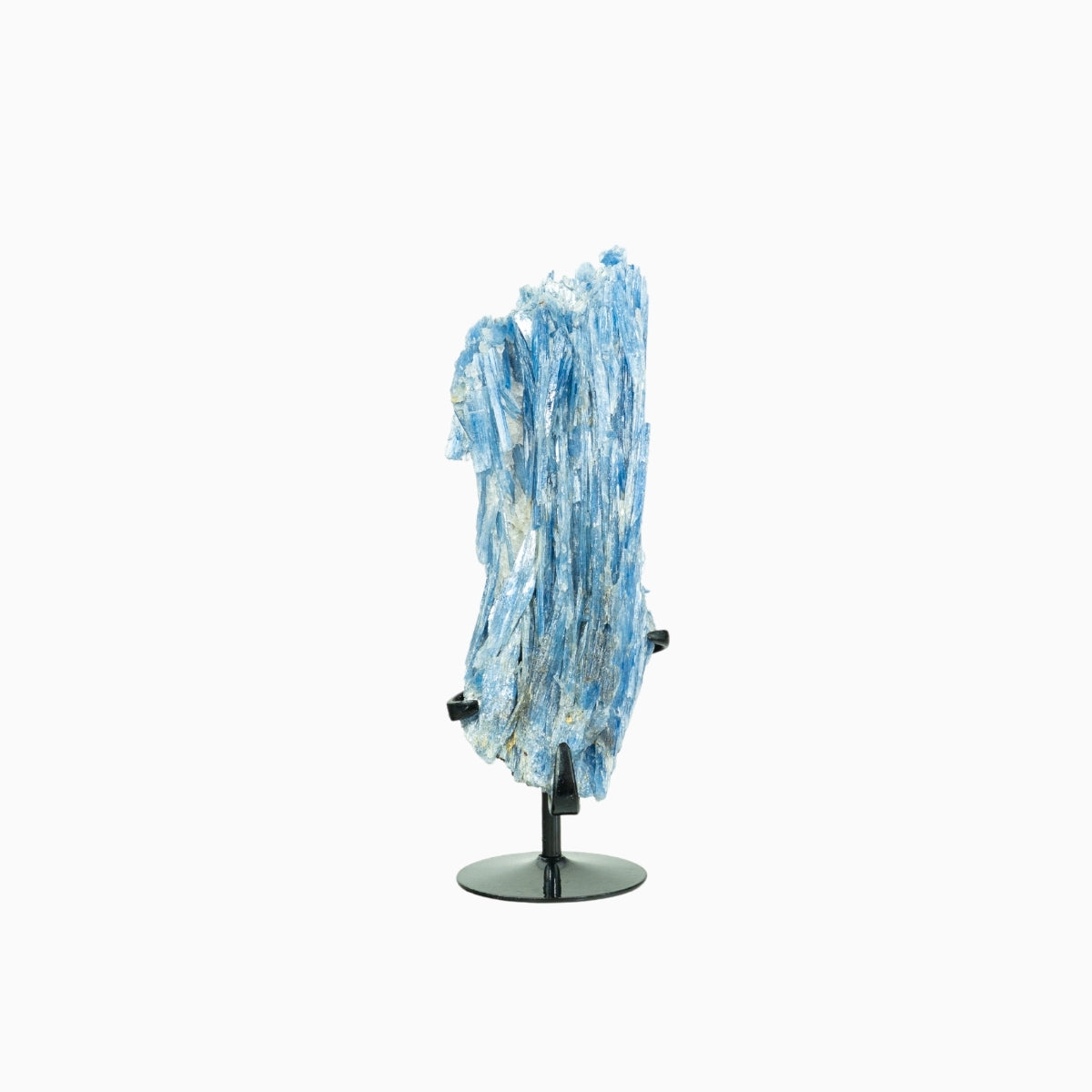 Pedra Cianita Azul Extra Na Base Metal Preto 558 gramas