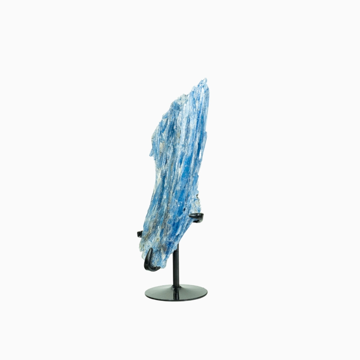 Pedra Cianita Azul Extra Na Base Metal Preto 558 gramas