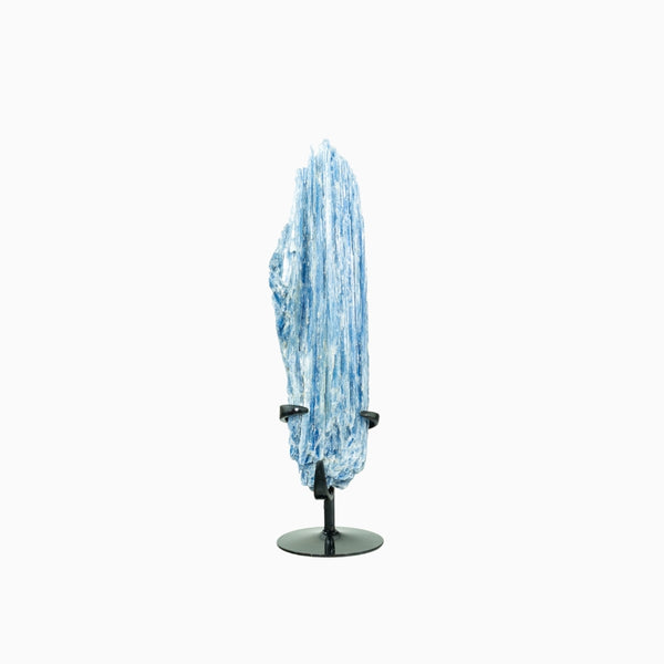 Pedra Cianita Azul Extra Na Base Metal Preto 586 gramas