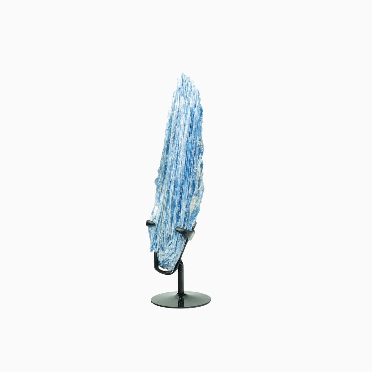 Pedra Cianita Azul Extra Na Base Metal Preto 586 gramas