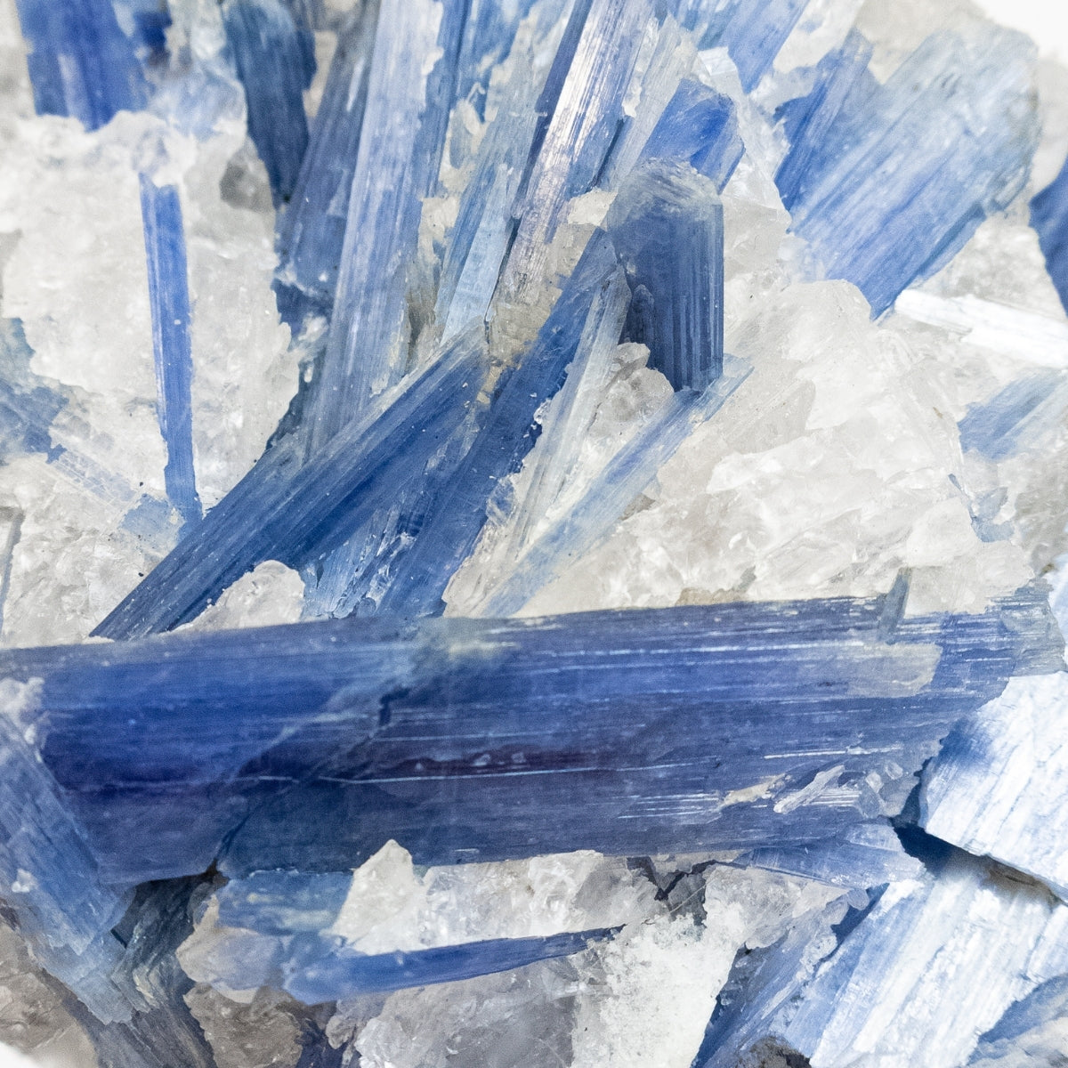 Pedra Cianita Azul Extra na Base Metal Preto 1,495 kg