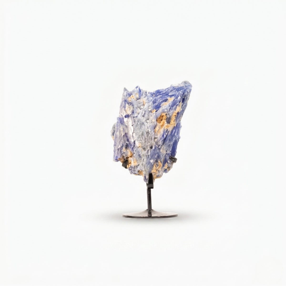 Pedra Cianita Azul Na Base Metal Preto 1,207 kg