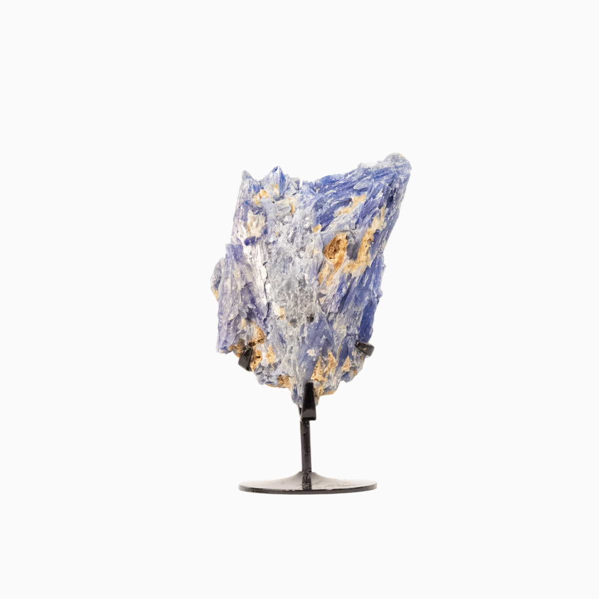 Pedra Cianita Azul Na Base Metal Preto 1,207 kg