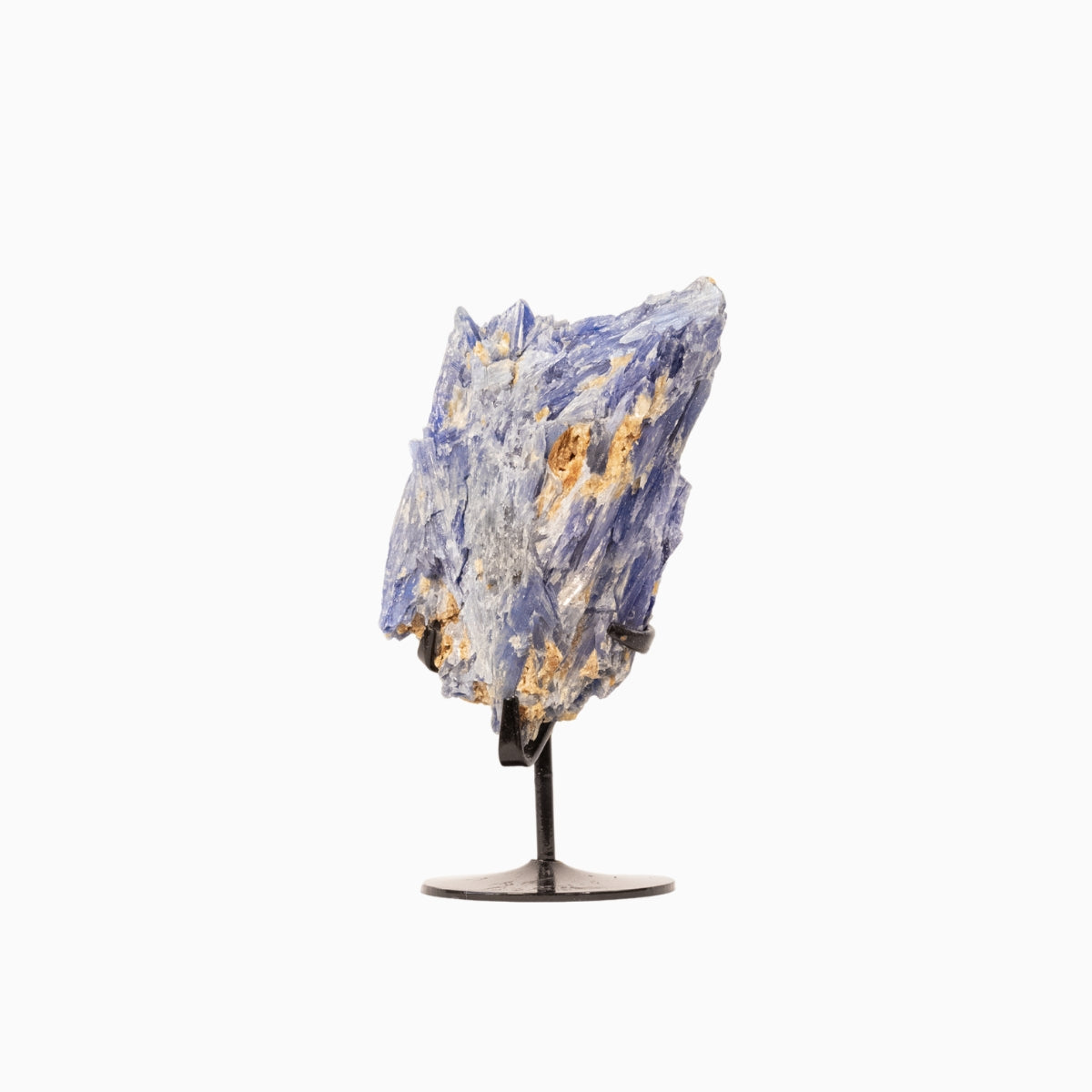 Pedra Cianita Azul Na Base Metal Preto 1,207 kg