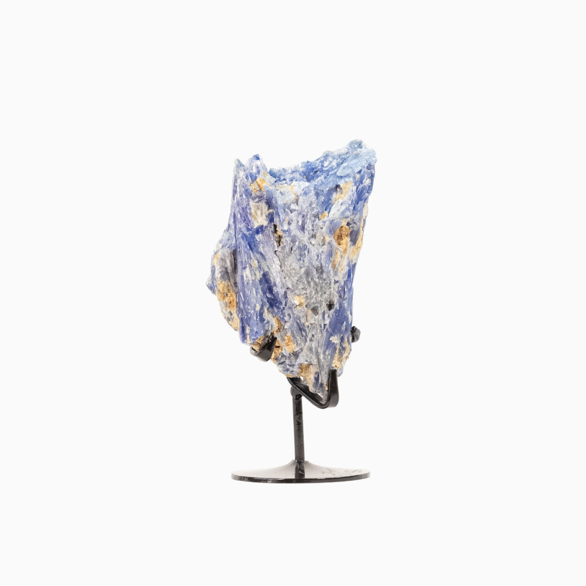 Pedra Cianita Azul Na Base Metal Preto 1,207 kg